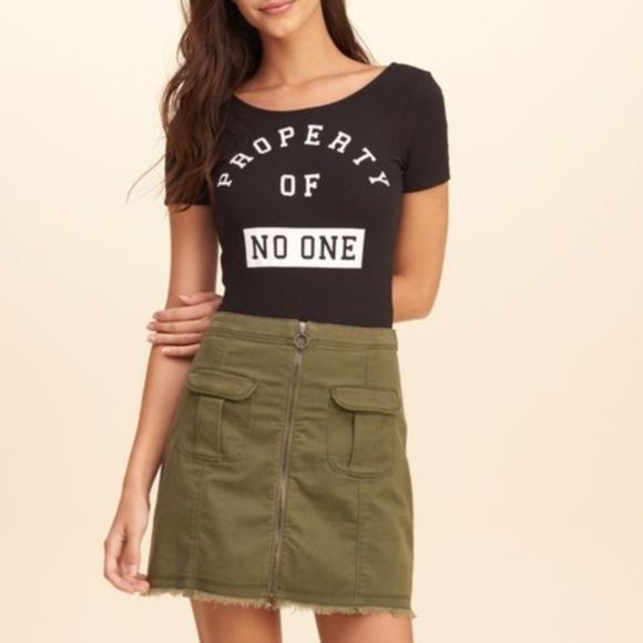 Hollister Tops - HOLLISTER BODYSUIT BLACK Property of no one XS NWT